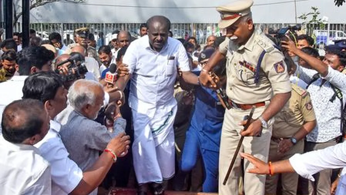 Kumaraswamy Leads Bengaluru Padyatra, Demands Action on Sting Operation Row