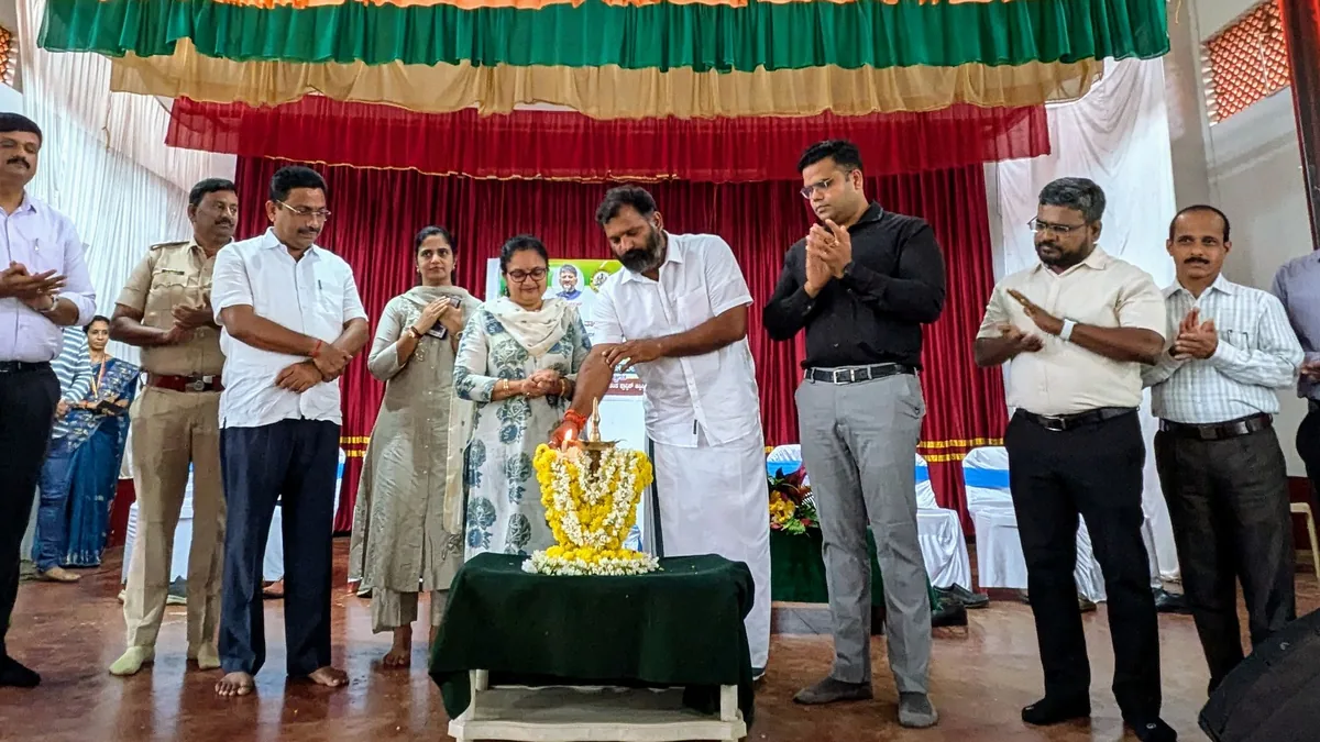 Udupi DC Swaroopa T.K. Leads Praja Seva Andolana in Tallur, Emphasizes Public Service